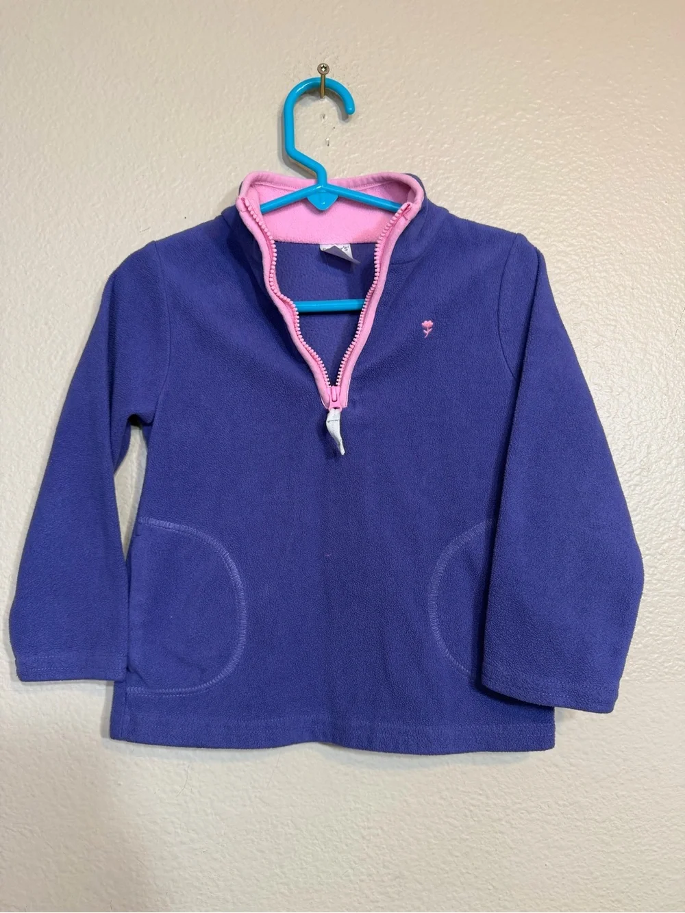 Bundle Kids Half-Zip Fleece Pullover - Pink, Purple, Mint Girls 3T